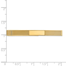 Load image into Gallery viewer, 14k Men&#39;s Grooved Engravable Tie Bar
