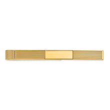Load image into Gallery viewer, 14k Men&#39;s Grooved Engravable Tie Bar
