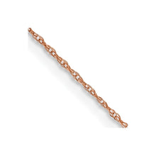 Load image into Gallery viewer, 14k Rose Gold .5mm Baby Rope Chain
