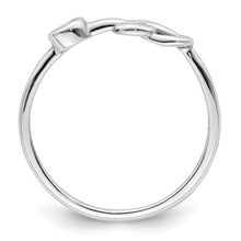 Load image into Gallery viewer, Sterling Silver Rhodium-plated Polished Infinity White Topaz Ring
