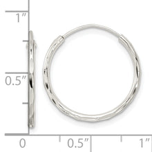 Load image into Gallery viewer, Sterling Silver Polished D/C Endless Hoop Earrings
