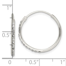Load image into Gallery viewer, Sterling Silver Crystal Endless Hoop Earrings
