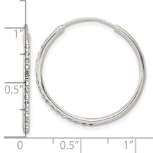 Load image into Gallery viewer, Sterling Silver Crystal Endless Hoop Earrings
