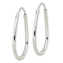 Load image into Gallery viewer, Sterling Silver Polished Endless Teardrop Hoop Earrings
