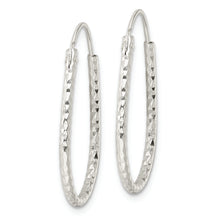 Load image into Gallery viewer, Sterling Silver Polished D/C Endless Hoop Earrings
