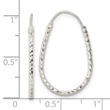 Load image into Gallery viewer, Sterling Silver Polished D/C Endless Hoop Earrings
