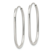 Load image into Gallery viewer, Sterling Silver Polished Endless Oblong Hoop Earrings
