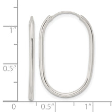Load image into Gallery viewer, Sterling Silver Polished Endless Oblong Hoop Earrings
