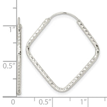 Load image into Gallery viewer, Sterling Silver Polished D/C Endless Hoop Earrings
