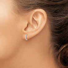 Load image into Gallery viewer, Sterling Silver RH Beaded Hoop Earrings
