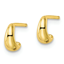 Load image into Gallery viewer, Sterling Silver Polished Gold-tone Hoop Post Earrings
