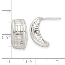 Load image into Gallery viewer, Sterling Silver Polished Jhoop Post Earrings

