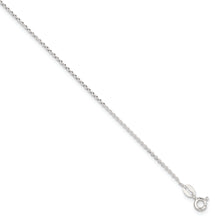 Load image into Gallery viewer, Sterling Silver 1mm Diamond-cut 9in Plus 1in ext. Anklet
