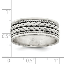 Load image into Gallery viewer, Sterling Silver Antiqued Rope Design Ring
