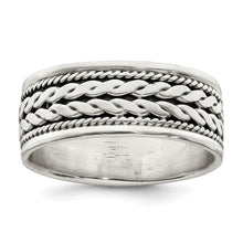 Load image into Gallery viewer, Sterling Silver Antiqued Rope Design Ring

