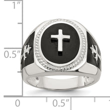 Load image into Gallery viewer, Sterling Silver Black Agate Ring
