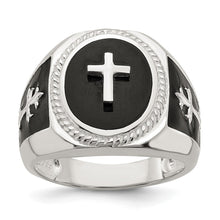 Load image into Gallery viewer, Sterling Silver Black Agate Ring
