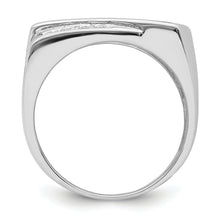 Load image into Gallery viewer, Sterling Silver Rhodium-plated CZ &amp; Onyx Ring
