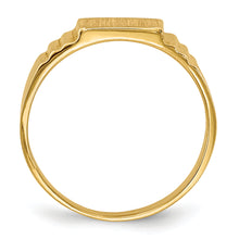 Load image into Gallery viewer, 14K Rectangular Satin Baby Signet Ring
