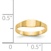 Load image into Gallery viewer, 14K Polished Square Baby Signet Ring
