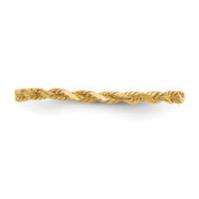 Load image into Gallery viewer, 14K Diamond-cut Textured Rope Band Ring
