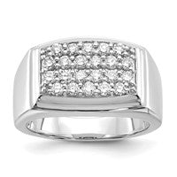 10K White Gold Lab Grown Diamond VS/SI FGH Men's Ring