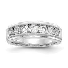 Load image into Gallery viewer, 10K White Gold Brushed Lab Grown Diamond, VS/SI FGH Men&#39;s Ring
