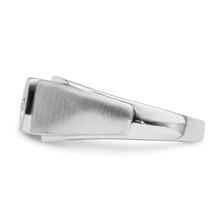 Load image into Gallery viewer, 14k White Gold Polished &amp; Satin Diamond Mens Ring
