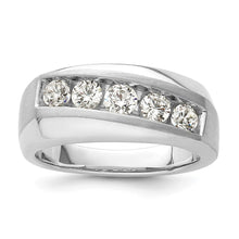 Load image into Gallery viewer, 10K White Gold Lab Grown Diamond VS/SI FGH Men&#39;s 5-Stone Ring
