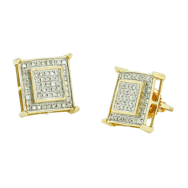 10KY 0.35CTW DIAMOND FANCY EARRINGS