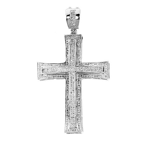 10KW 0.75CTW DIAMOND CROSS PENDANT