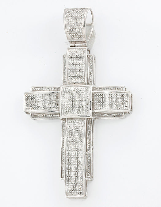 10KW 1.50CTW WHITE DIAMOND CROSS