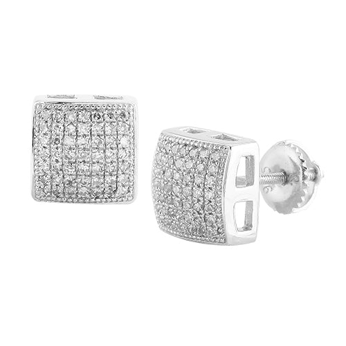 10KW 0.35CTW DIAMOND CUBE EARRINGS