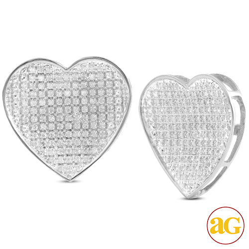 10KW 0.75CTW DIAMOND INVERTED HEART EARRINGS