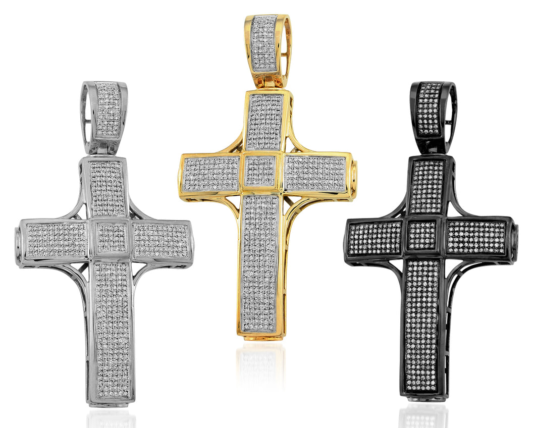 10KW 1.50CTW MICRO-PAVE CROSS