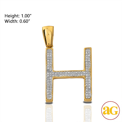 10KY 0.25CTW DIAMOND INITIAL PENDANT - 