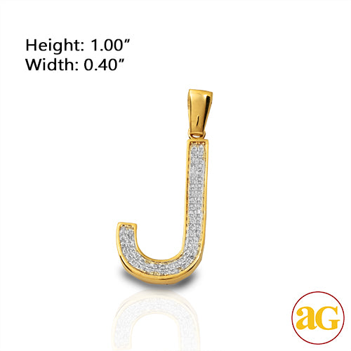 10KY 0.15CTW DIAMOND INITIAL PENDANT - 