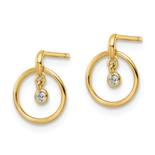 Load image into Gallery viewer, 14K Madi K CZ Dangle Post Earrings
