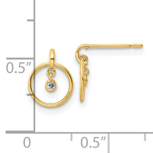 Load image into Gallery viewer, 14K Madi K CZ Dangle Post Earrings
