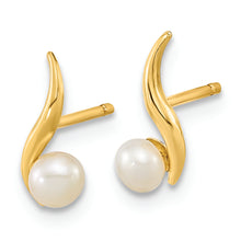 Load image into Gallery viewer, 14K Madi K Polished 3.25mm Freshwater Cultured Pearl Post Earrings

