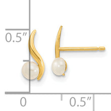 Load image into Gallery viewer, 14K Madi K Polished 3.25mm Freshwater Cultured Pearl Post Earrings
