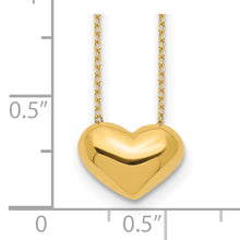 Load image into Gallery viewer, 14k Polished Puffed Heart 18 inch Necklace
