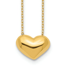 Load image into Gallery viewer, 14k Polished Puffed Heart 18 inch Necklace
