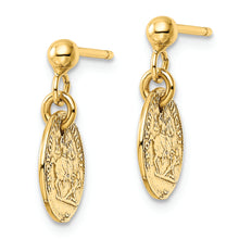 Load image into Gallery viewer, 14K Polished Coins Post Dangle Earrings
