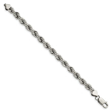 Load image into Gallery viewer, Stainless Steel Polished 7mm 9in Rope Bracelet
