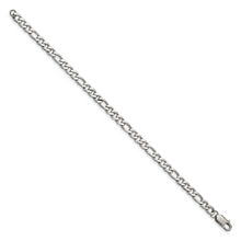 Load image into Gallery viewer, Stainless Steel Polished 9in Figaro Bracelet
