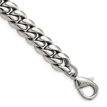 Load image into Gallery viewer, Stainless Steel Polished 8.5in Curb Chain Bracelet
