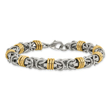 Load image into Gallery viewer, Stainless Steel Polished Yellow IP-plated 8.25in Bracelet
