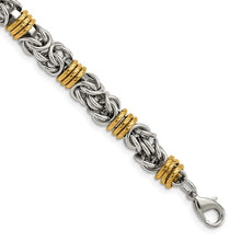 Load image into Gallery viewer, Stainless Steel Polished Yellow IP-plated 8.25in Bracelet
