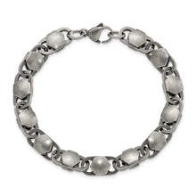 Load image into Gallery viewer, Stainless Steel Antiqued and Brushed 8.50mm 8.25in Bracelet
